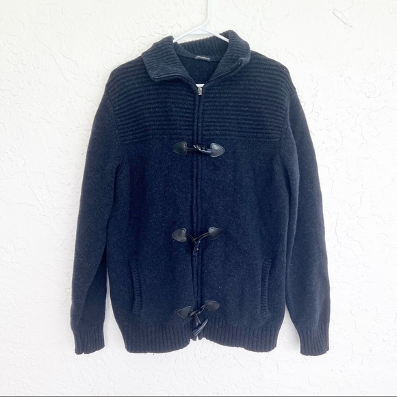 portobellos Other - Mens Portobellos Navy Blue Wool Sweater Zip Up